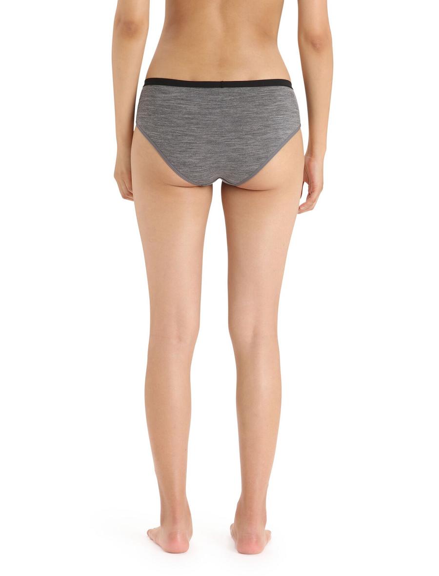 Gritstone Heather Icebreaker Merino Siren Hipkini Briefs Women's Underwear | AU 1728RVDW